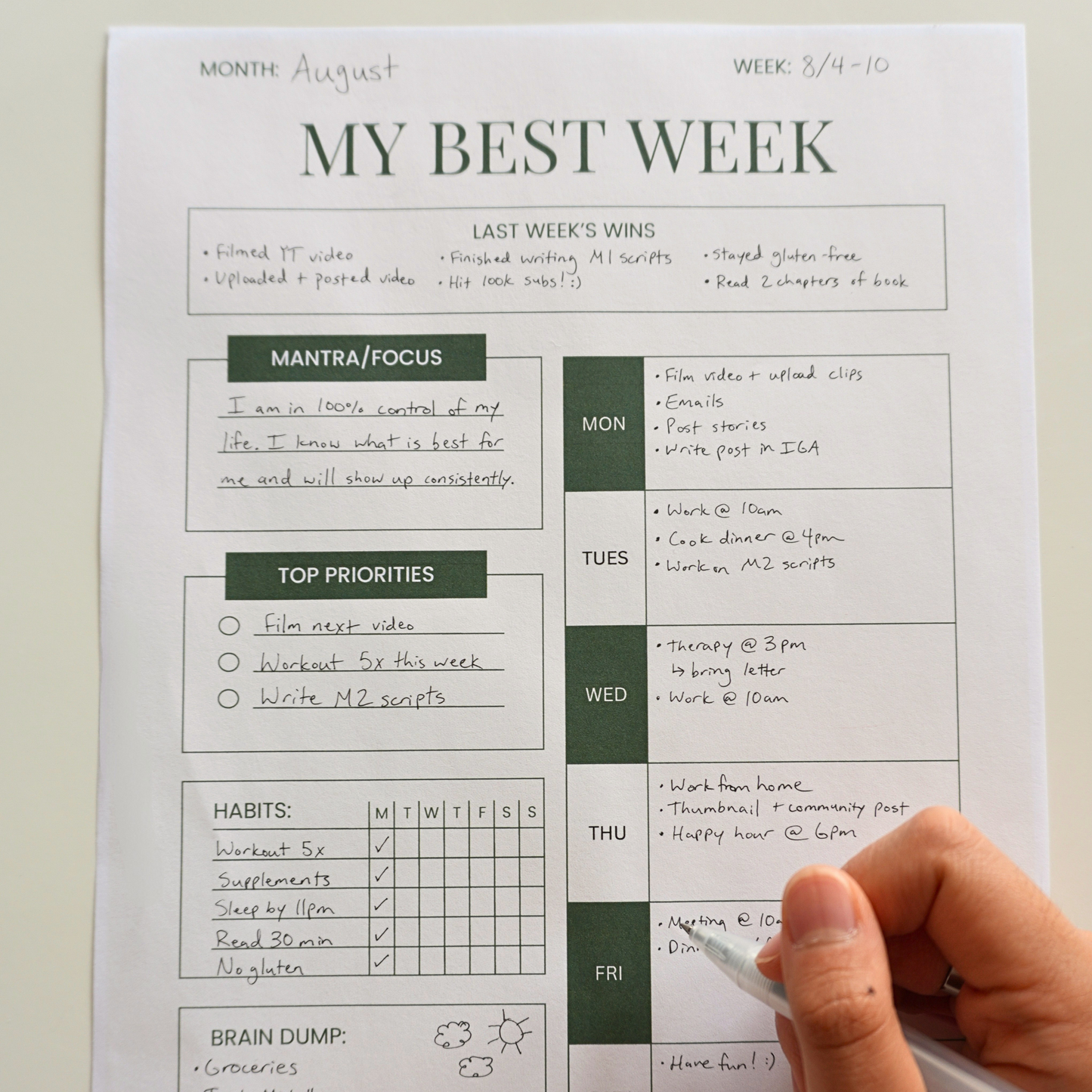It Girl Weekly Planner